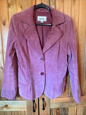 Vintage Cherokee Pink Suede Blazer - Notched Lapel Two-Button